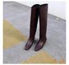 Minimalist Style Flat Bottom Inner Height Increase Boots Women's 2025 New Popular High Knight Boots Square Sleeve Thin Boots