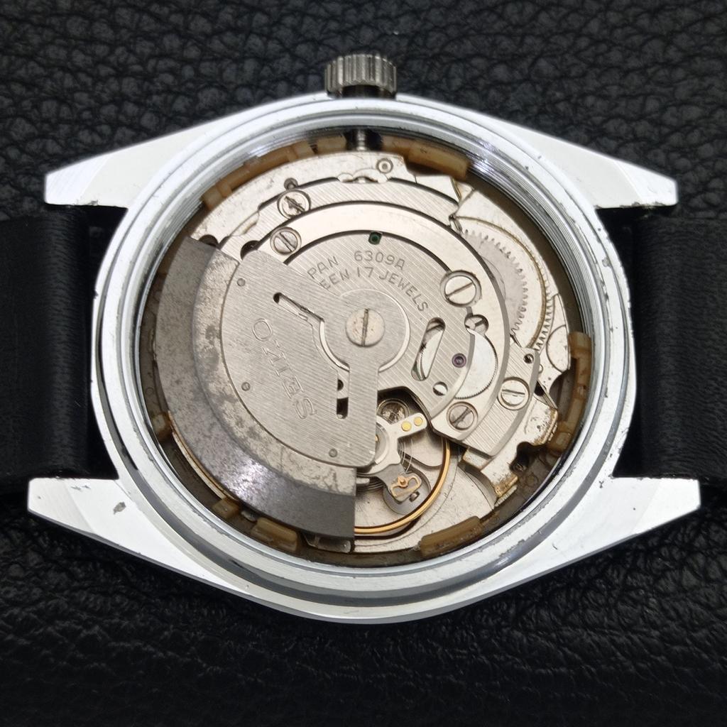 REFURBISHED VINTAGE SEIKO 5 AUTOMATIC 6309A JAPAN MENS BLACK WATCH a440850-4 Sk-a440850