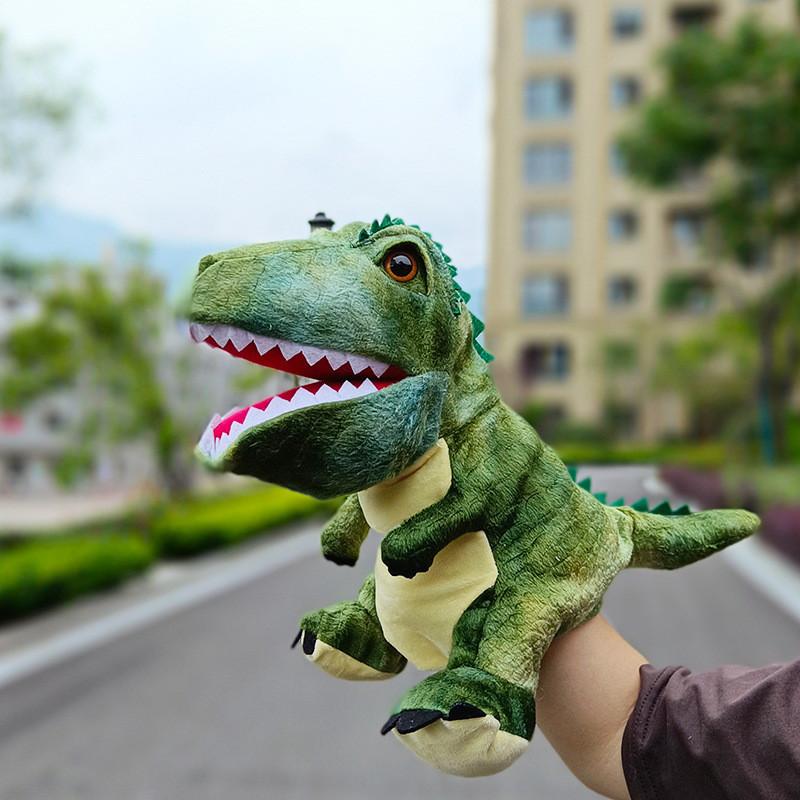 Pp Cotton Filled Dinosaur Plush Hand Puppet For Kids Play