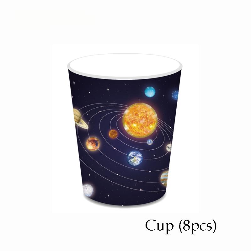 Solar System Outer Space Themed Paper Plate Cups Napkin for Kids Birthday Party Decor Baby Shower Planet Themed Party Supplies