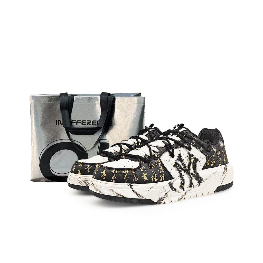 MLB Chunky Liner Slip Resistant Abrasion Resistant Low top Skateboard Shoes Unisex Black Gold 3ASXCA12N-50WHS(Team131-2 S)