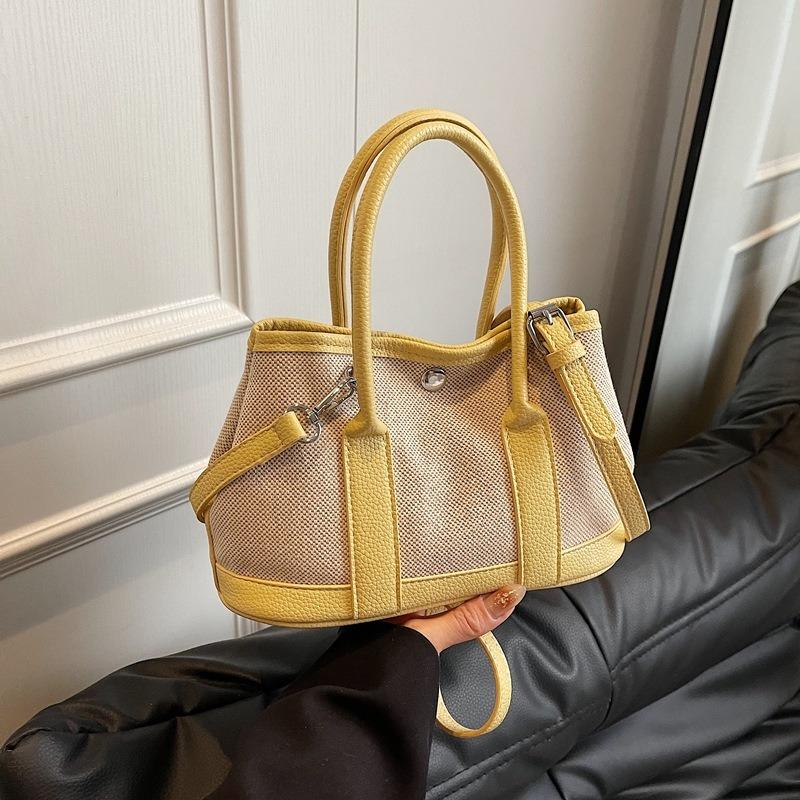 New contrasting color bucket bag women's commuter shoulder messenger bag bag large-capacity casual niche handbag