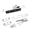Door Lock Body Sliding Narrow Stile Sliding Door Mortise Door Lock Security Anti-Theft Lock Body Aluminum Alloy  Hook Lock