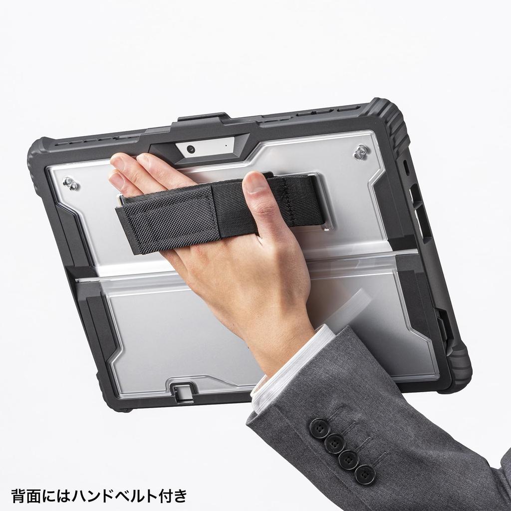 SANWA SUPPLY Shockproof Case for Surface Pro 11th Generation/10/9 (with Shoulder Strap) PDA-SF12BK
