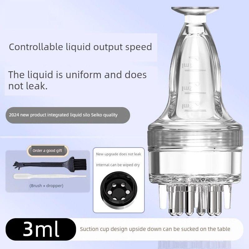Mino Special Scalp Medicine Supplying Device Massage Essential Oil Guide Liquid Hair Care Head Ball Medicine Comb Apply Handy Gadget Coating Crystal Clear - Balanced and Not Leaking