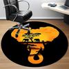 1pc African Safari Office Round Area Rug, Indoor Mat Suitable ForOffice, Under Office Chairs Bedroom Living Room Home Decor, D104