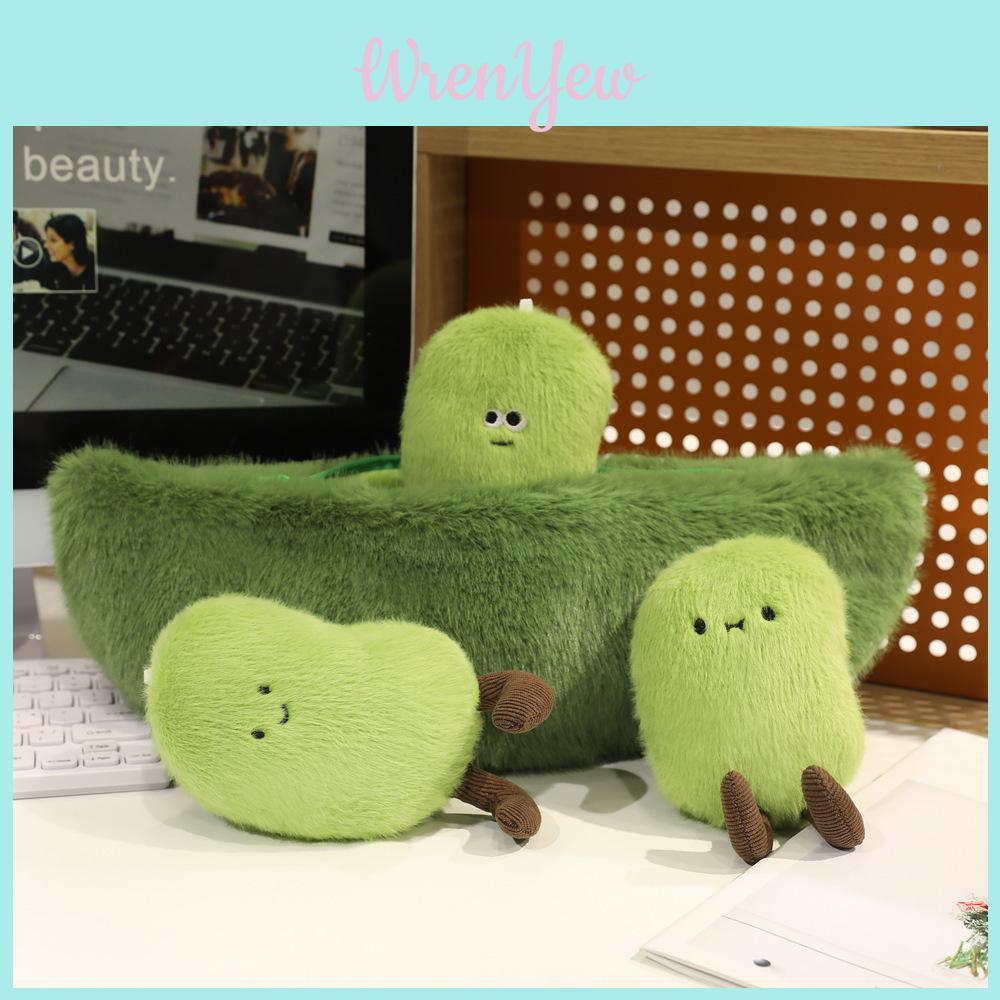 Bean Pod Plush Toy With Pp Cotton Soft Material For Kids And Collectors