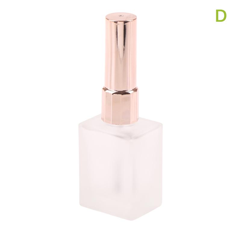 15ml Empty Frosted Round Nail Polish Bottle With Portable Brush Nail Art Container Glass Nail Oil Bottles Light-Resistant