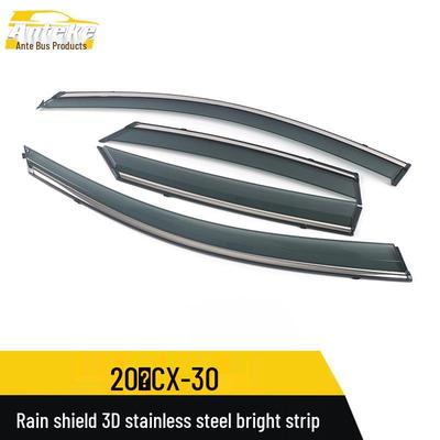 2020 CX-30 Stainless Steel Rain Guards & Deflector Stickers