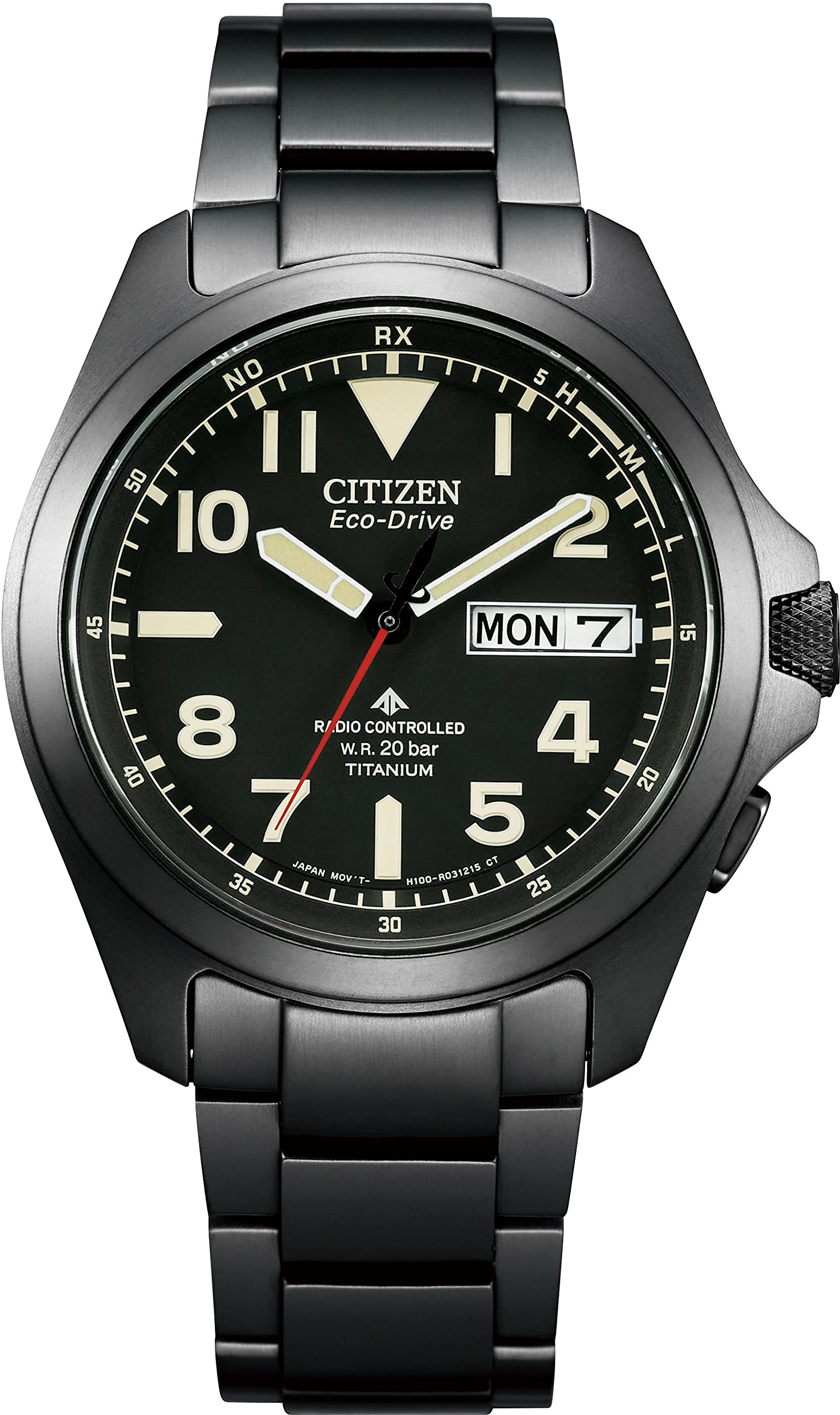 

[Citizen] Годинник Promaster 20 ATM Water Resistant Radio Solar Day & Date AT6085-50E чоловічий чорний