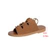 Fashion The 2025 Summer New Round Toe Ring Strappy Sandals Are Comfortable To Wear On the Outside and Are Large-sized Thick-soled Sandal
