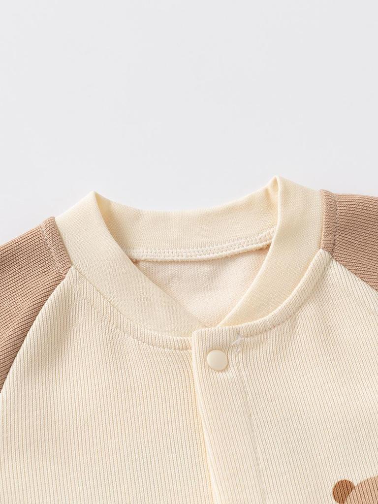 Modischer Baby Langarm Strampler - Frühling/Herbst Stil, Niedlicher Neugeborenen Jumpsuit für Ausflüge