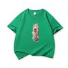 Kids Cotton T Shirt Floral Letter I Print Crew Neck Short Sleeve Tee Casual Boys Girls Summer Tops