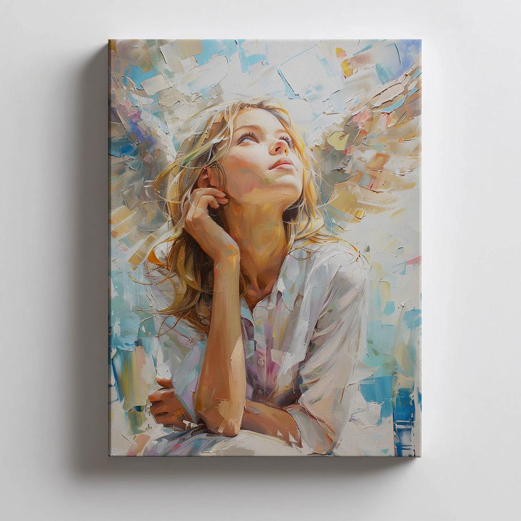 Plakat Piękno Myśli Anioła Plakat Piękno Myśli Anioła, 30X40 Cm, Rama Aluminiowa Czarna, Papier Matowy 230 Gsm