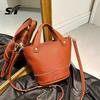 Neue Nischen-Luxus-Damenhandtasche erste Schicht Rindsleder große Kapazität Handtrage-Tasche vielseitige Gemüsekorb-Eimertasche