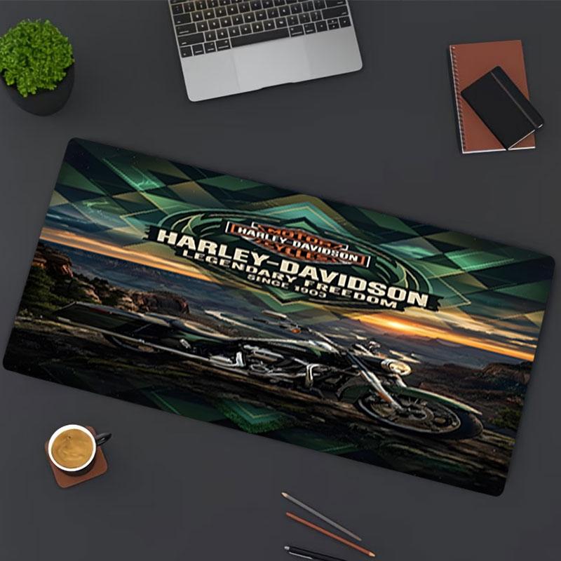 Harley Davidson Print Mouse Pad, for Keyboard Pad Laptop PC Mat for Office Home Use, Desk Decor, Perfect Birthday Gift for Gamers