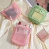 Dopamine Tofu Bag Large Capacity Portable Gauze Small Makeup Bag Lipstick Storage Bag Mesh Tampon Bag