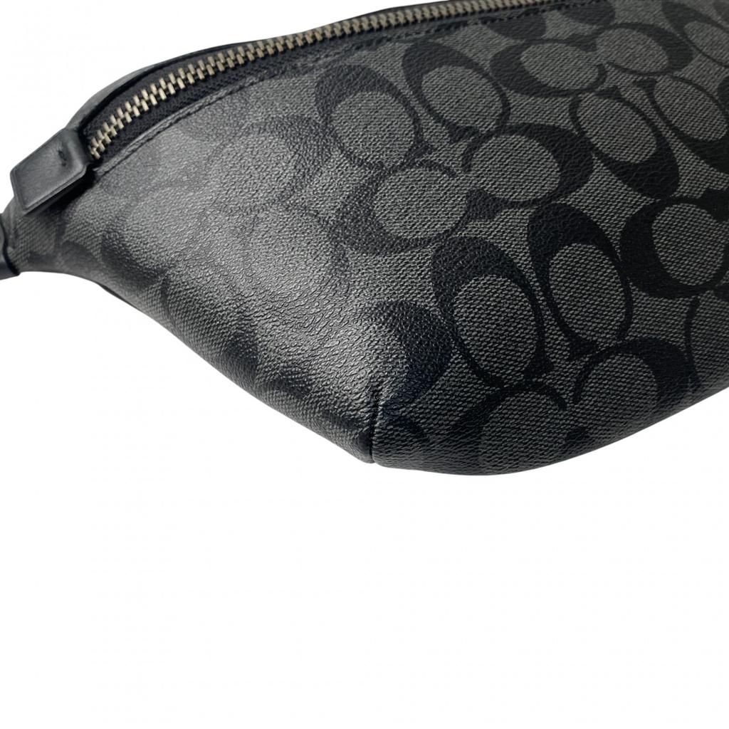 Used COACHbody Bag Black PVC Mens