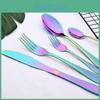 Cutlery Tableware Multicolor Steel Stainless Home Kitchen Rainbow Flatware Fork Spoon Knife Dinnerware Set Dropshipping