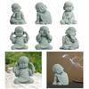 Monk Figurine Buddha Statue Crafts Handmade Ornaments Mini Decorative Miniature