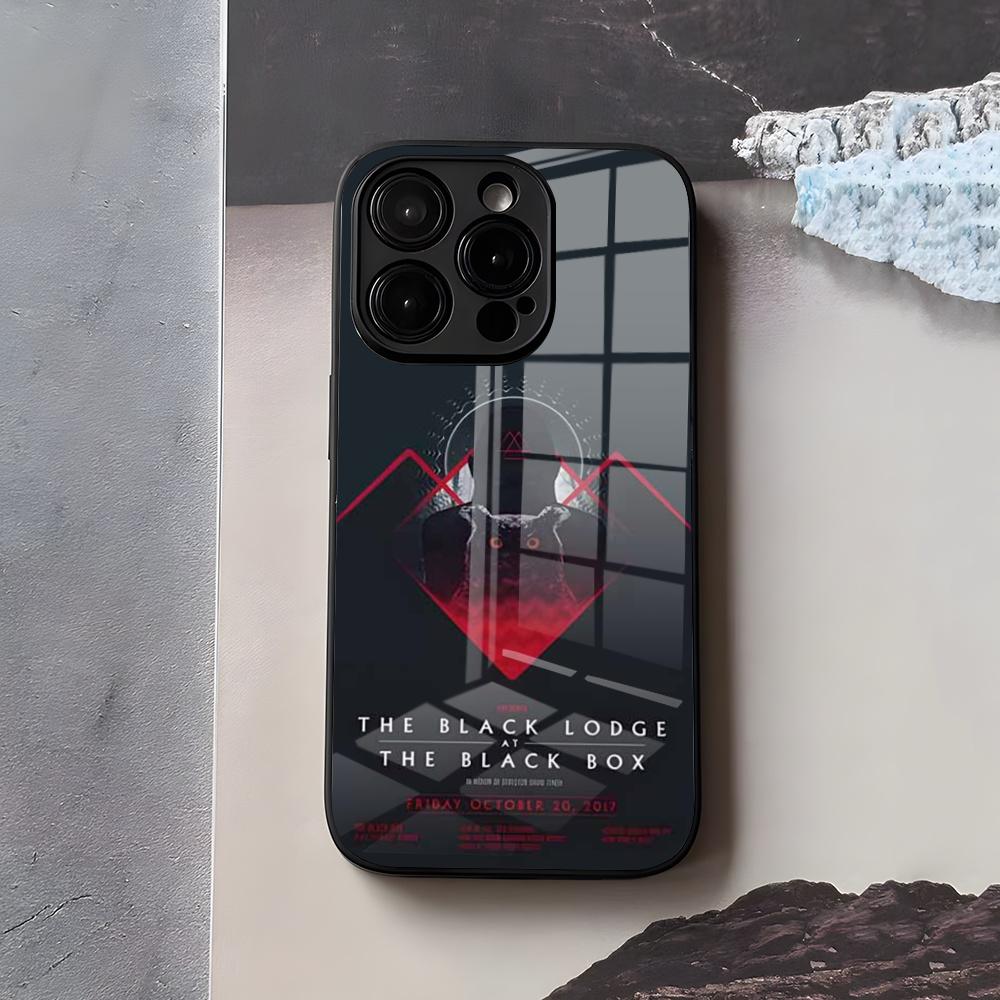 

Twin Peaks Phone Case For IPhone 17 Air 16 E Pro Max 15 14 13 Mini 12 Pro 11 Max Plus Black Glass Cover iPhone 16 Pro Max