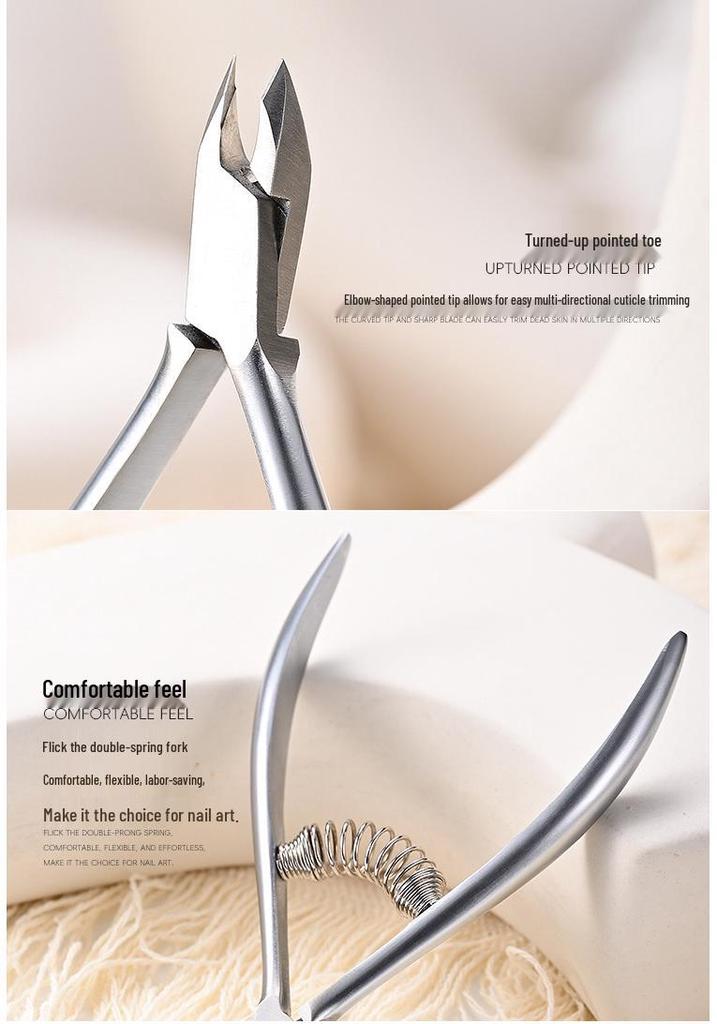 Professional Russian Style Stainless Steel Cuticle Nippers and Ingrown Toenail Clippers Set
