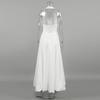 White Halter Neck A-Line Maxi Dress Women Elegant Party Cocktail