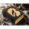 Raven Leather Journal, Handmade Gothic Book of Shadows, Deckle Edge Paper
