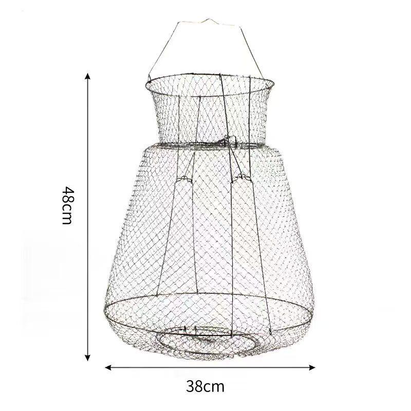 Collapsible Steel Wire Fish Trap & Basket Net for Fishing and Crabbing