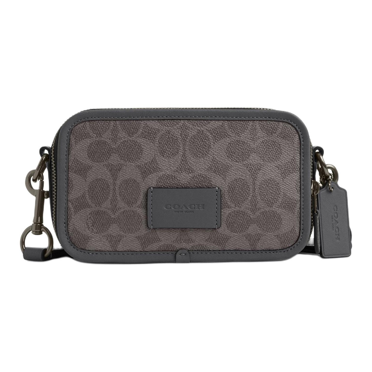 

Coach Wyatt 19 Brand Print Camera Bag Men Shoulder Bag Charcoal-Gray Gray CW365-QBYFT Basic Set (Bag+Dust Bag)
