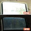 1/2Pcs DIY Fashion Car Sticker Sunshade Sunscreen Window Cover Black PVC Sunshade Side Window Cover with Small Hole 42x38cm