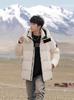 2025 Men's Hooded White Duck Down Puffer Jacket - 90% Down, Extreme Cold Protection