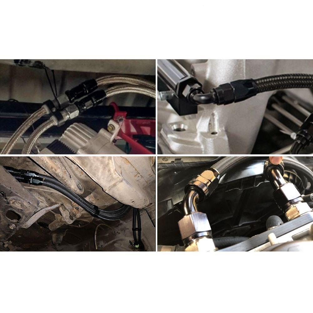 Oil Fuel Swivel Hose End Fitting AdapterAN4/6/8/10/12 Straight 0°/45°/90°/180° Degree Hose End Fitting For Swivel PTFE Fitting