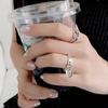 foxanry Stamp Tassel Rings for Women Couples New Fashion Vintage Thai Silver Punk Party Jewelry Gifts