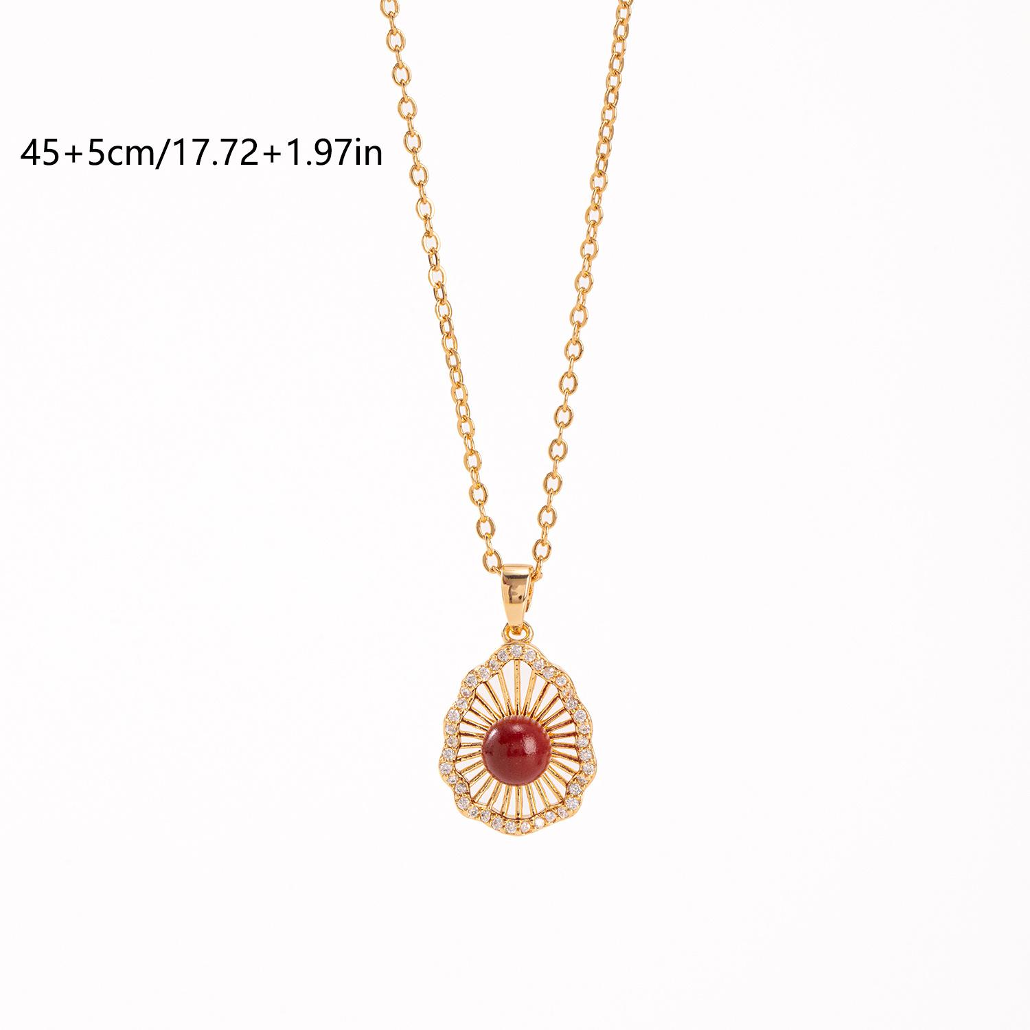 Hollow Out Lotus Leaf Pearl Pendant Necklace Water Drop Zircon Elegant Clavicle Chain Women Fashion Jewelry Daily Wear one size fits all