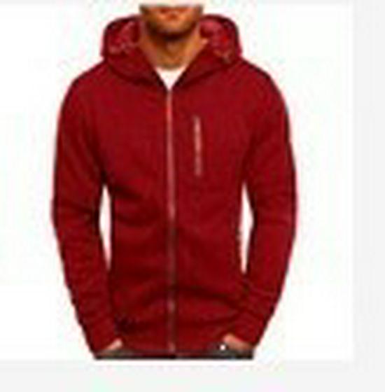 Cross2026 European & American Men's Spring/Autumn Zipper Hoodie: Casual, Loose-Fit, Solid Color for Fitness & Sports