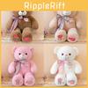 Teddy Bear Plush Toy With Heart Shape And Apple Scarf For Valentines Day Gift