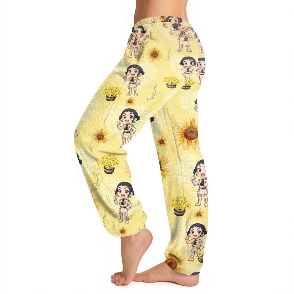 Women's Casual Fashion Print Casual Drawstring Elasticated Waist Pants