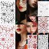 Halloween Gesichtskleber Diamant Rot Schwarz Gebrochener Diamant Blinkende Diamantaufkleber Horror Simulation Fake Plasma Narbe Narben Make-up