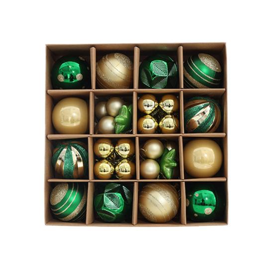 42 Buc. Ornamente Pictate pentru Globuri de Crăciun Set Decor Agățat din Plastic pentru Brad și Petrecere Incasabile Ușoare Festive Decor de Casă