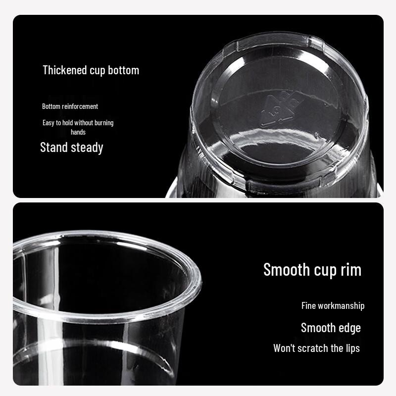 Qie E Tuan Tuan Household 200ml Extra Thick Transparent Disposable Plastic Cups