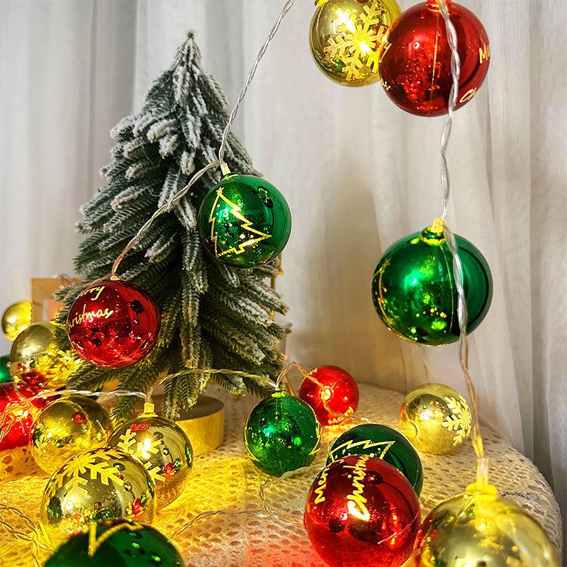 Waterproof LED Christmas Star & Round String Lights - Colorful Holiday Decor