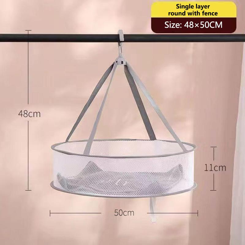2 Layer Foldable Mesh Clothes Basket Anti Deformation Net for Sweater Fast Air Dry Use in Laundry Home