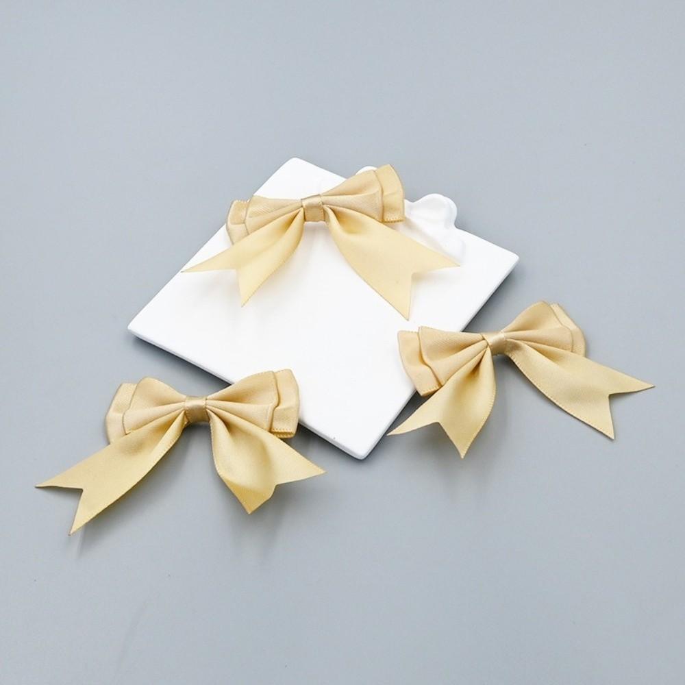 10Pcs Handmade Double Layer Ribbon Bow Colorful Satin Ribbon Bow Patches  Hairpin Accessories
