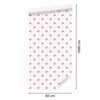 Hearts Wallpaper White and Powder Pink 50x1000