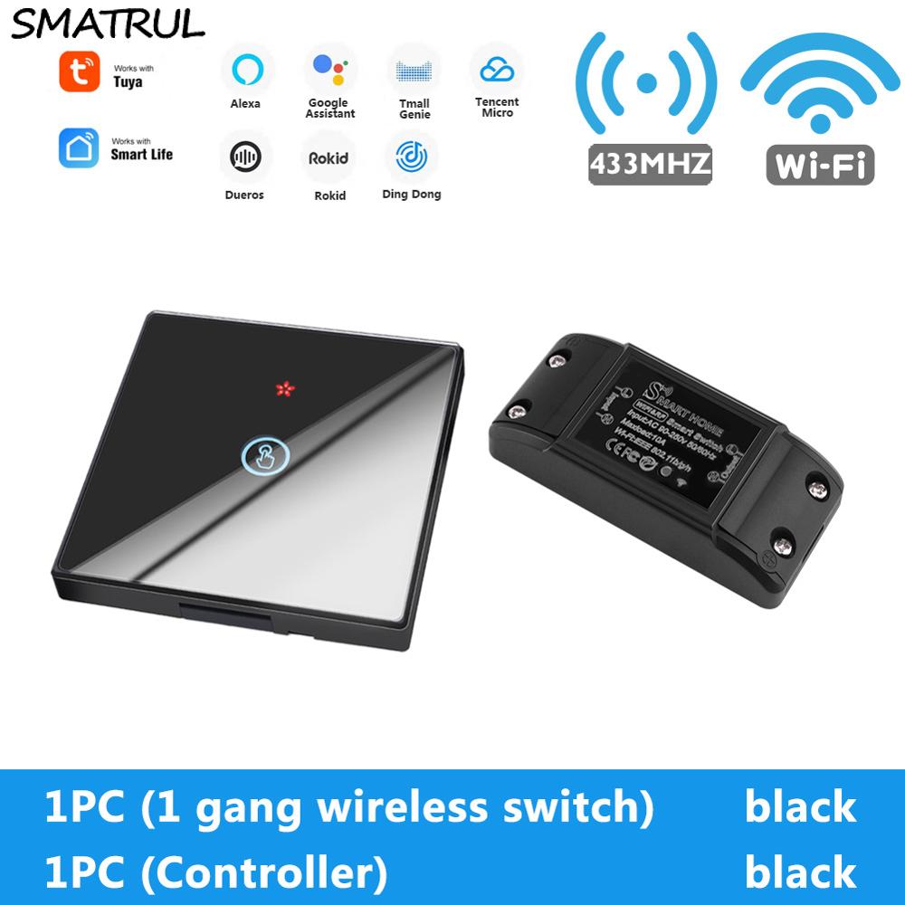 Buy SMATRUL Tuya Smart Home APP WiFi Touch Switch Light RF 433Mhz
