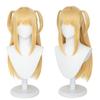Cosplay Wig from In a Floral Leaf Color with Twin Tails and a Includes 3 Bonus a Dedicated and a Memo Heat-resistant "Second Castle," Bun. Items Net,
