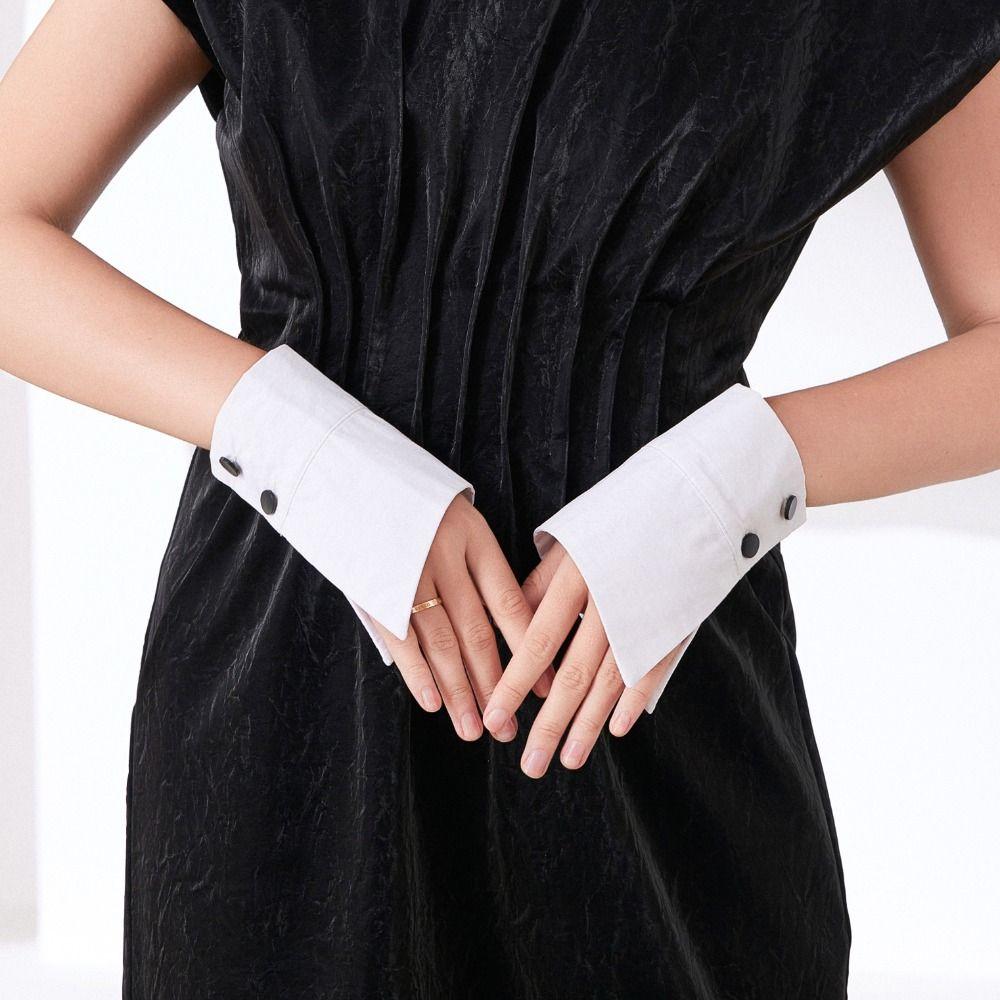 Double Layer Lace Fake Cuffs Pleated Horn Cuffs Decoration Cute False Cuff Sleeve  Shirt Decoration