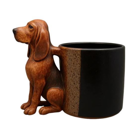 Dachshund Coffee Mug Handcrafted Bulldog Mug Funny Resin Animal Mug Personalized Gift for Dog Lovers