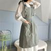 Waterproof Cotton Sleeveless Apron With Floral Edges For Cooking And Art Projects